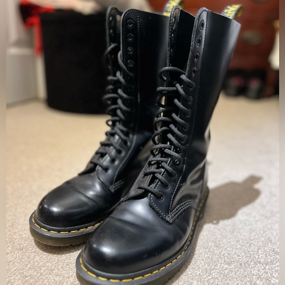 Dr. Martens 1914 Black Combat Boots - Picture 4 of 8